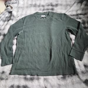 Goodfellow & Co Green Waffle Knit Thermal Long Sleeve Shirt Men’s Large